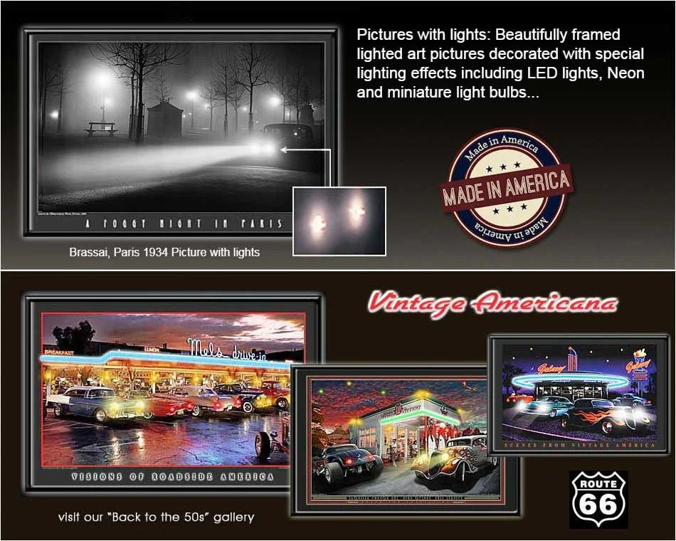 Electric Art Gallery | Framed Art with Lighting Effects