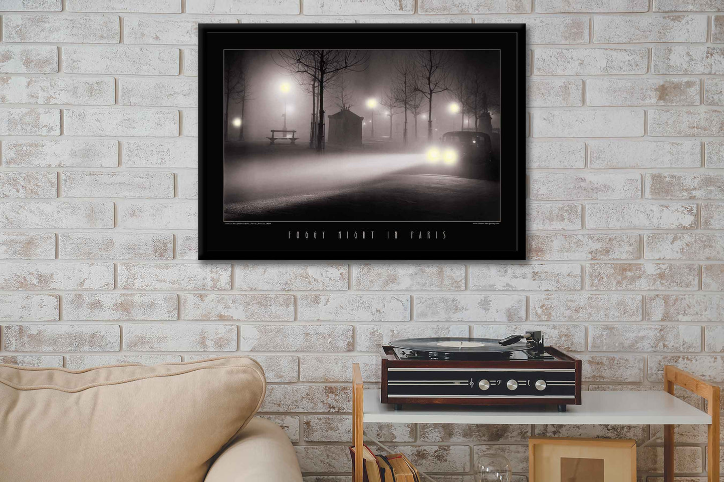 Foggy Night in Paris | Brassai Lighted Picture by Electric Art Gallery