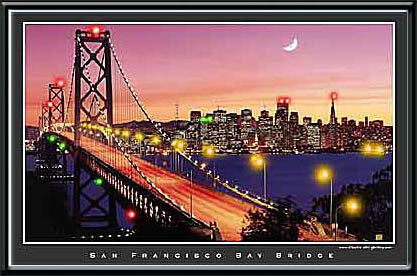 San Francisco Sunset Skyline LED by Electric Art Gallery