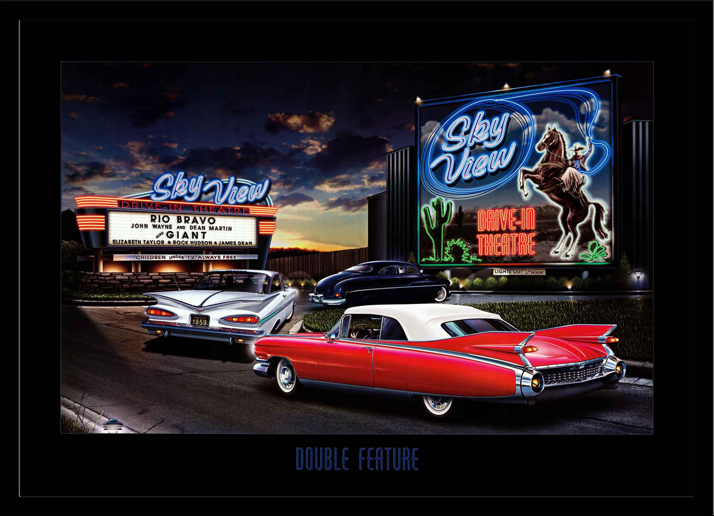 Double Feature Sky View Drive In LED by Electric Art Gallery