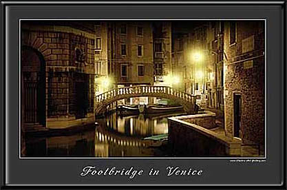 Footbridge in Venice LED Wall Art