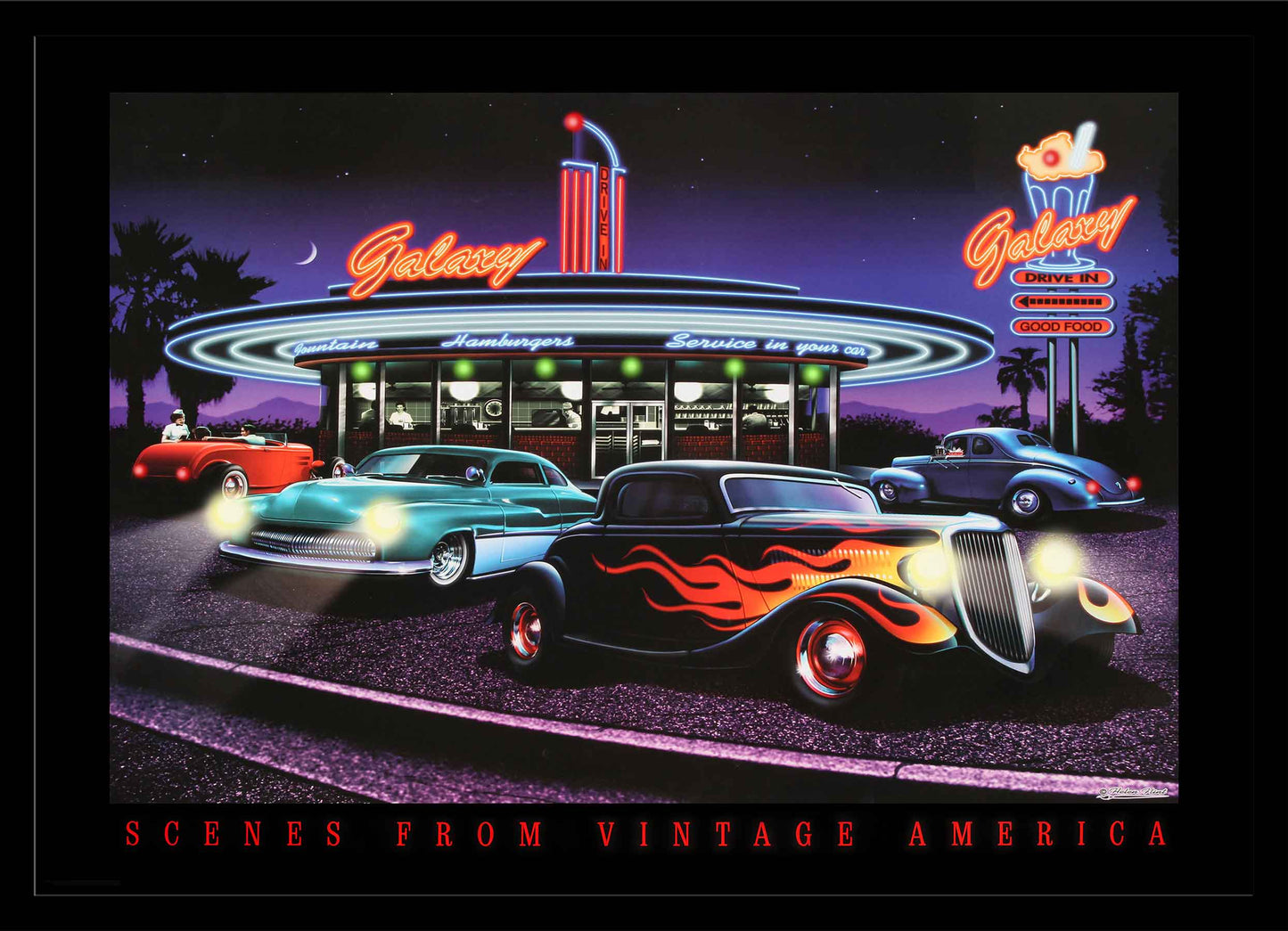 Galaxy Drive-In LED by Electric Art Gallery