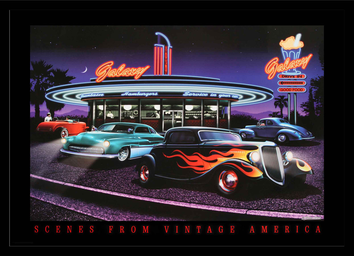 Galaxy Drive-In LED by Electric Art Gallery