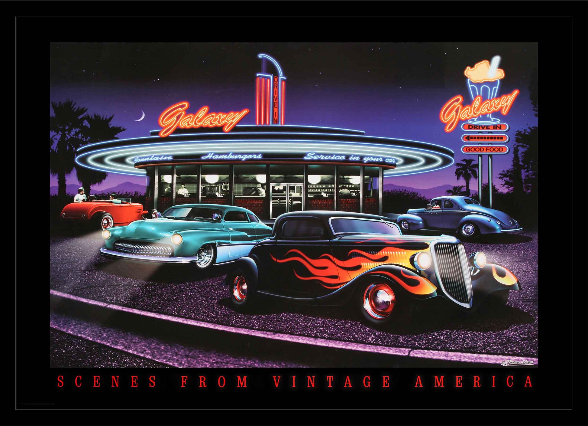 Galaxy Drive-In LED by Electric Art Gallery