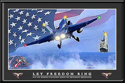 Let Freedom Ring F/A-18 Hornet LED by Electric Art Gallery