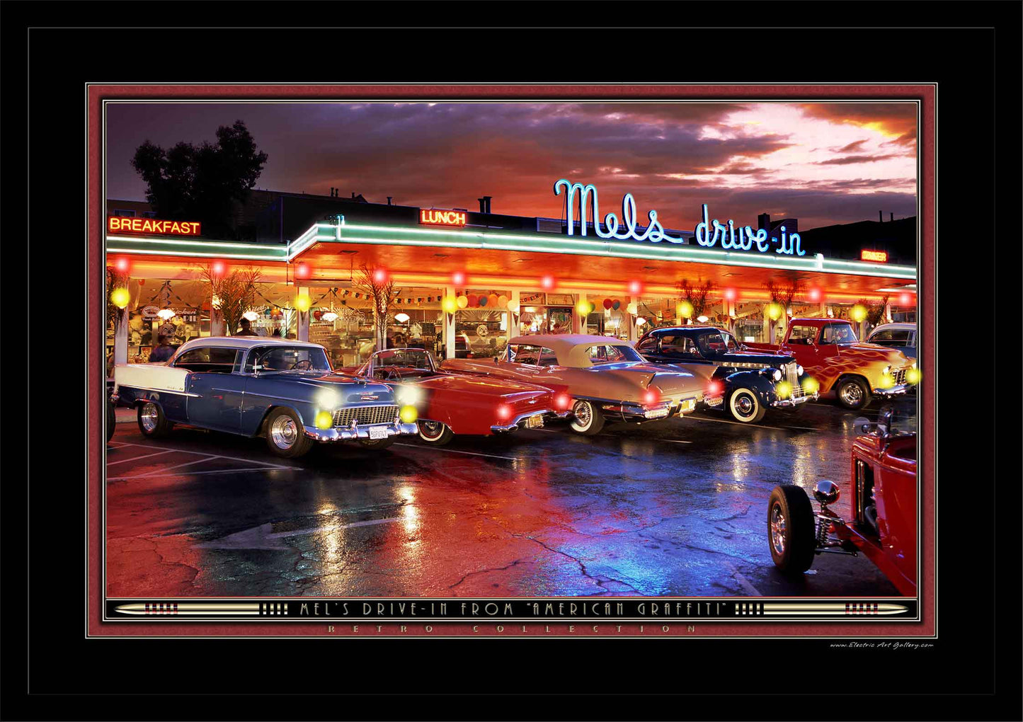 Mel's Drive In LED by Electric Art Gallery