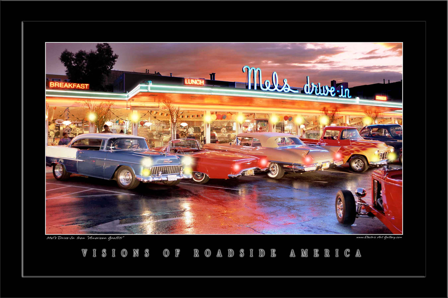 Mel's Drive In LED by Electric Art Gallery