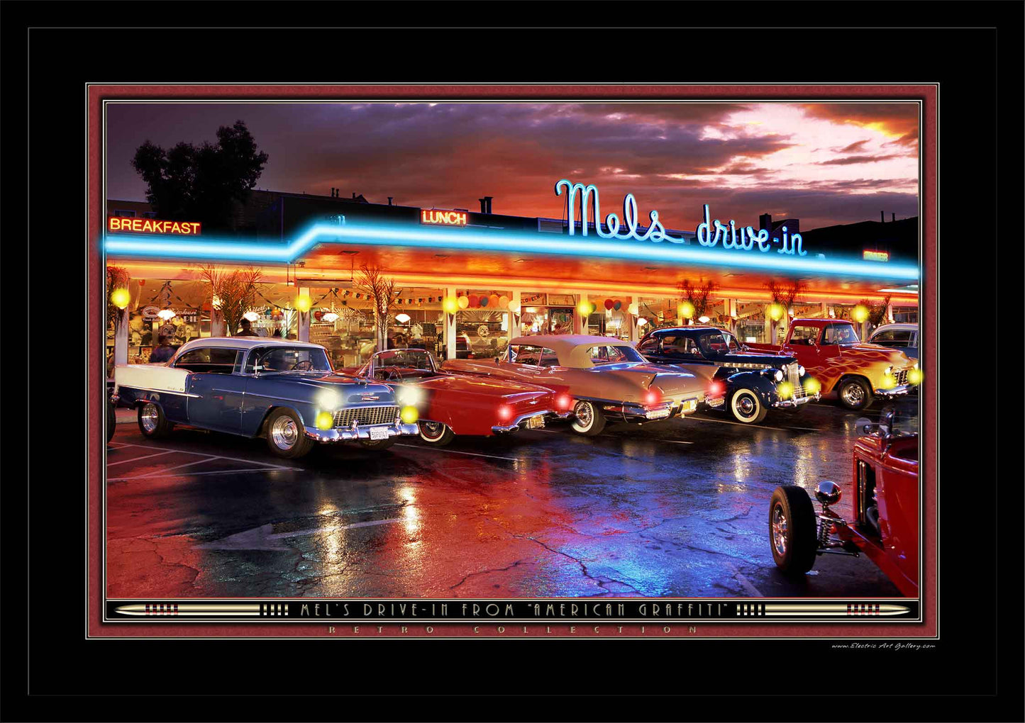 Mel's Drive In LED by Electric Art Gallery