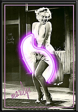 Marilyn Dress Blowing Neon Picture