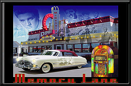 Memory Lane Diner LED Picture
