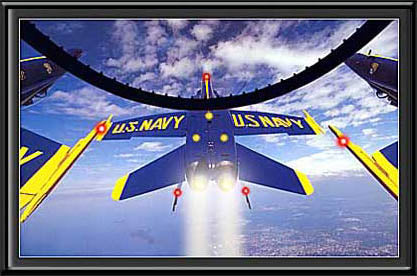 Navy Blue Angels LED by Electric Art Gallery