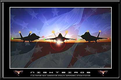 Nightbirds F/A-22 Raptor LED by Electric Art Gallery