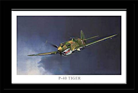 P-40 Flying Tiger LED by Electric Art Gallery