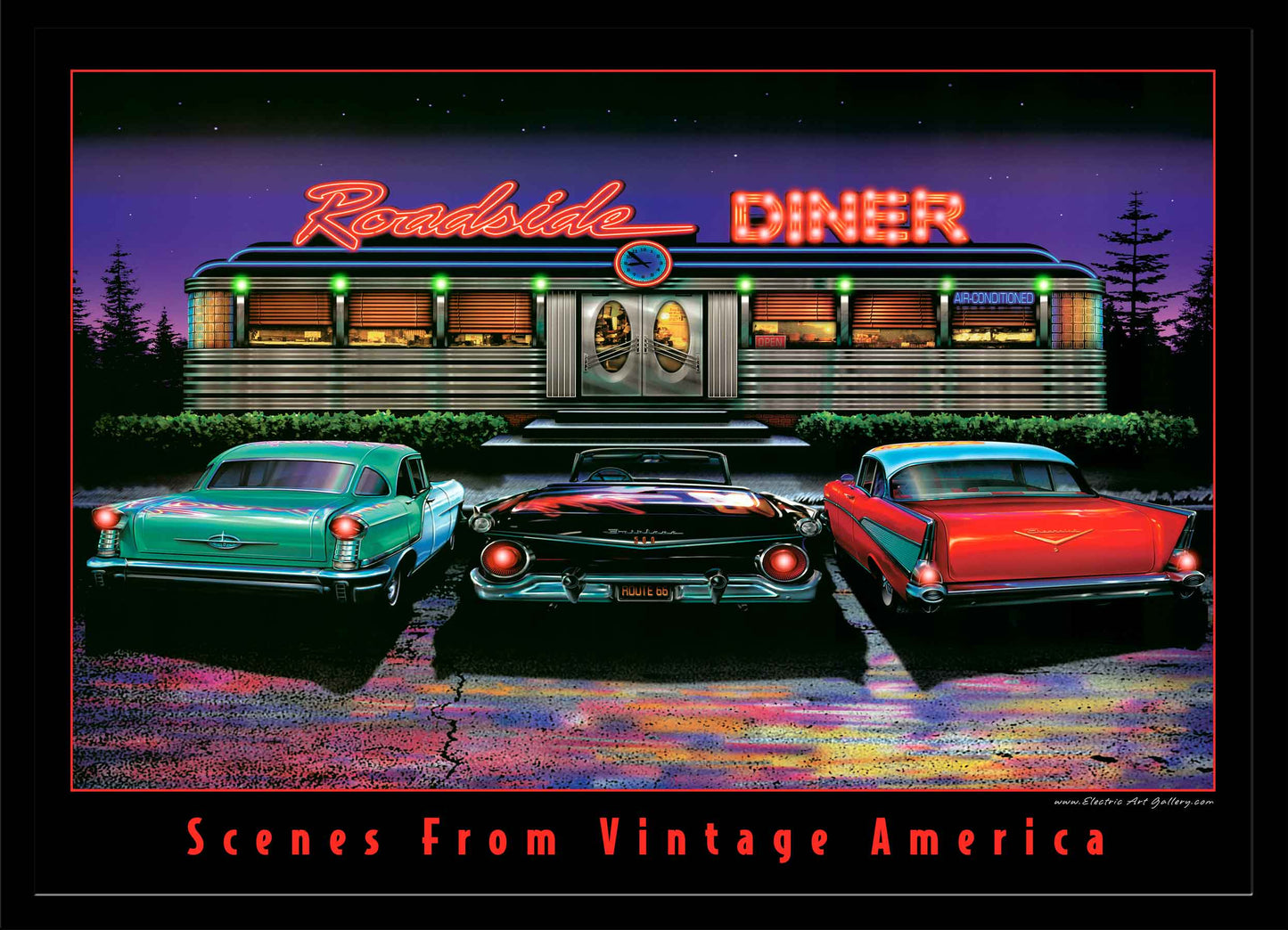 Roadside Diner LED by Electric Art Gallery