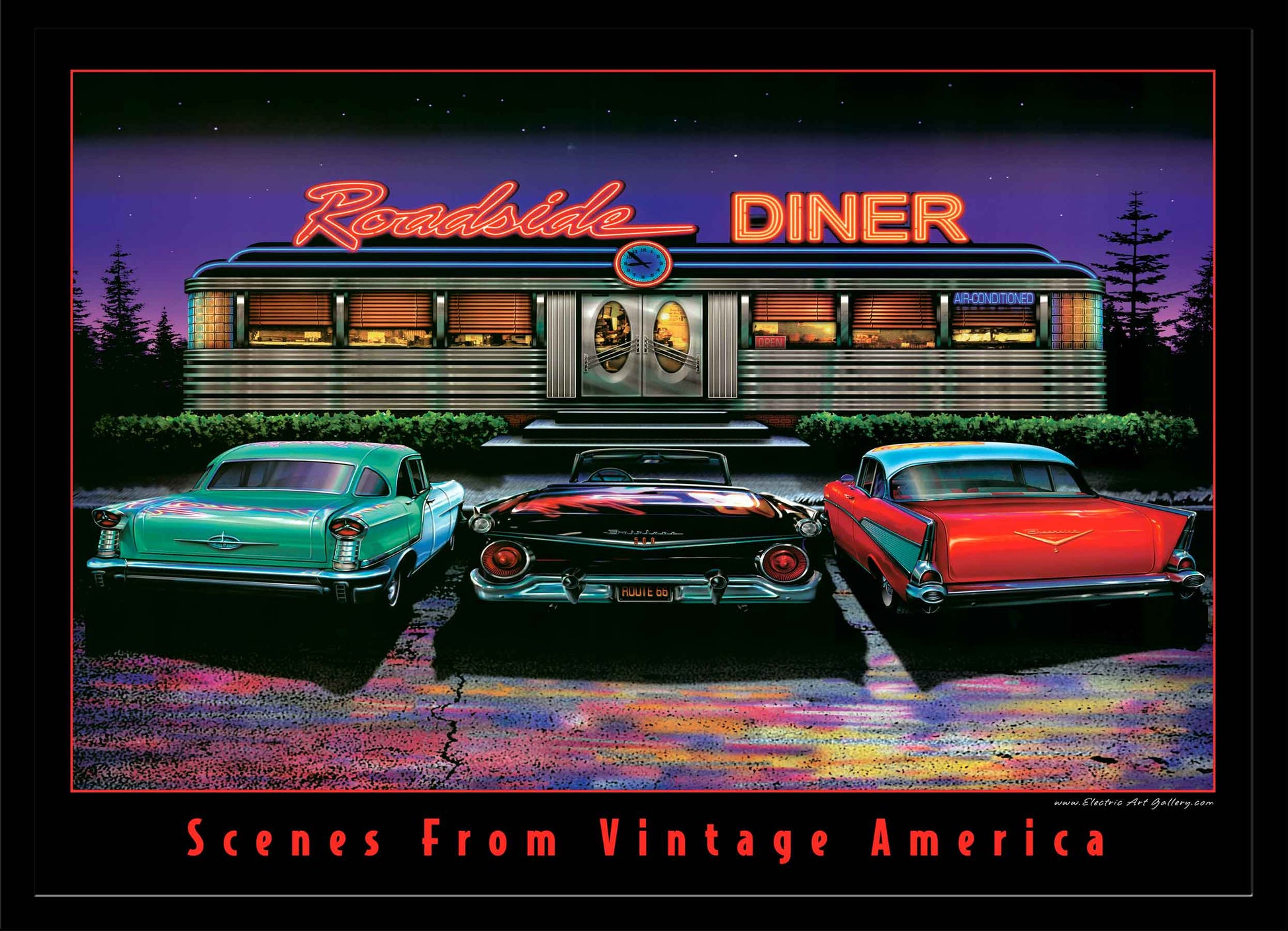 Roadside Diner LED by Electric Art Gallery
