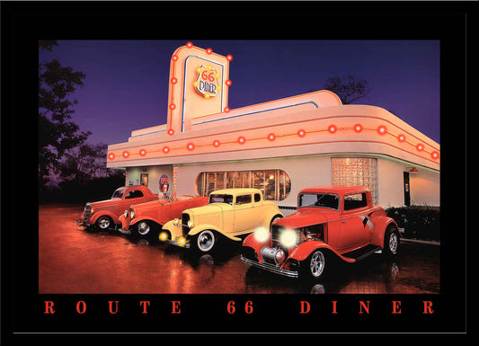 Route 66 Diner LED by Electric Art Gallery